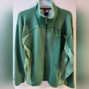 The North Face Concavo Full-Zip FlashDry Fleece Jacket Large Green A7TR